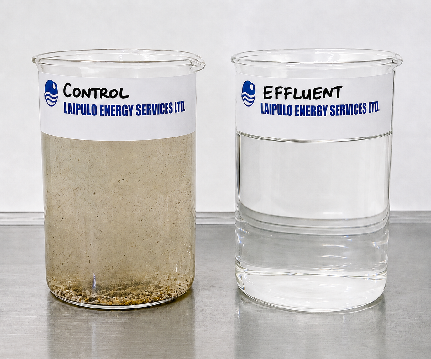 Control 01 and Effluent 02 produced water samples from the Lai Pulo pilot