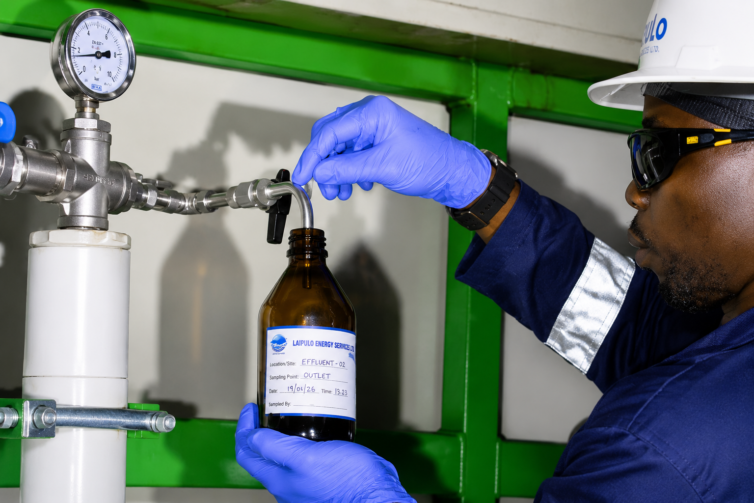 Laboratory analysis and verification of treated water samples