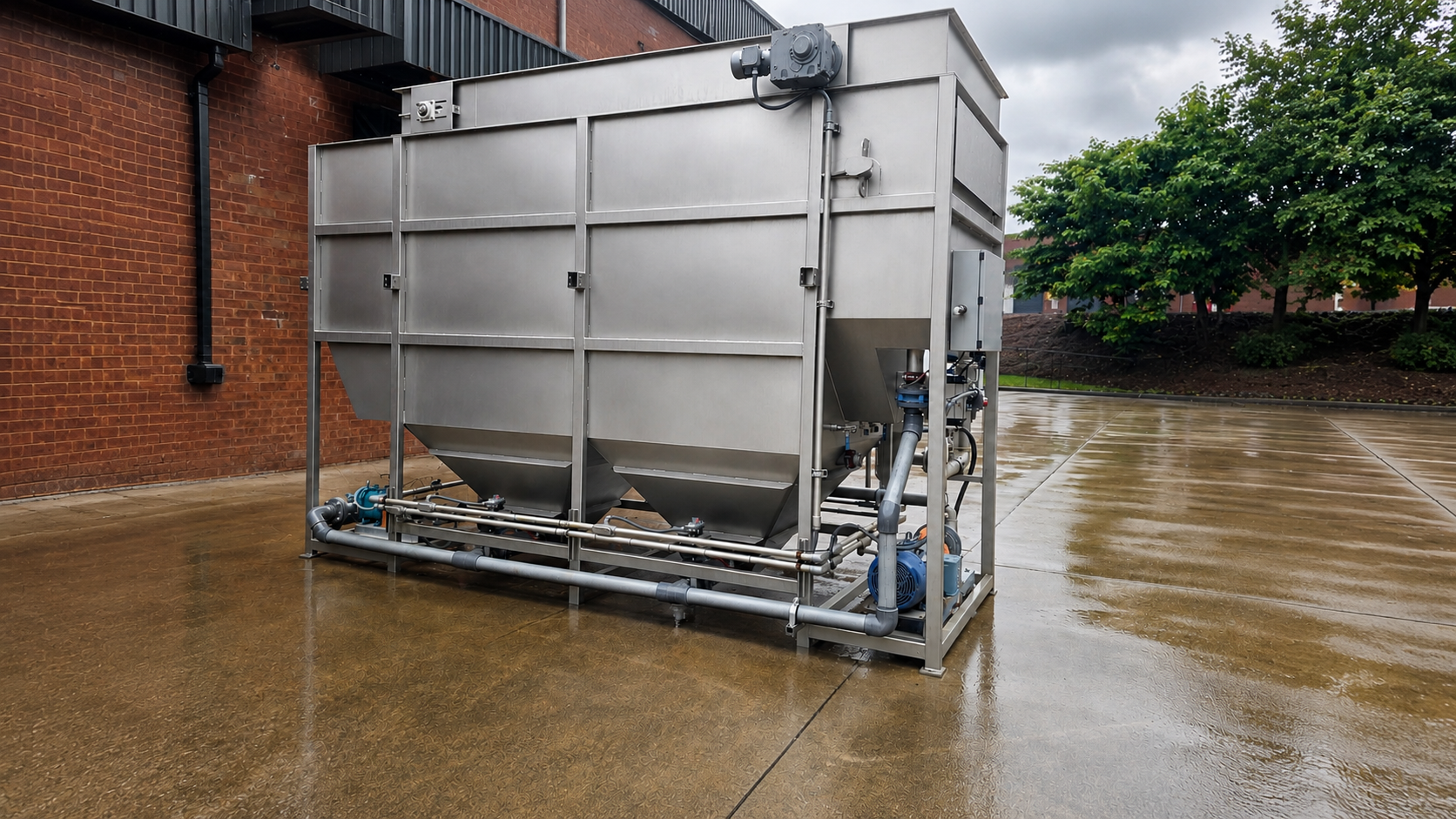 Solids separation equipment used in produced water treatment